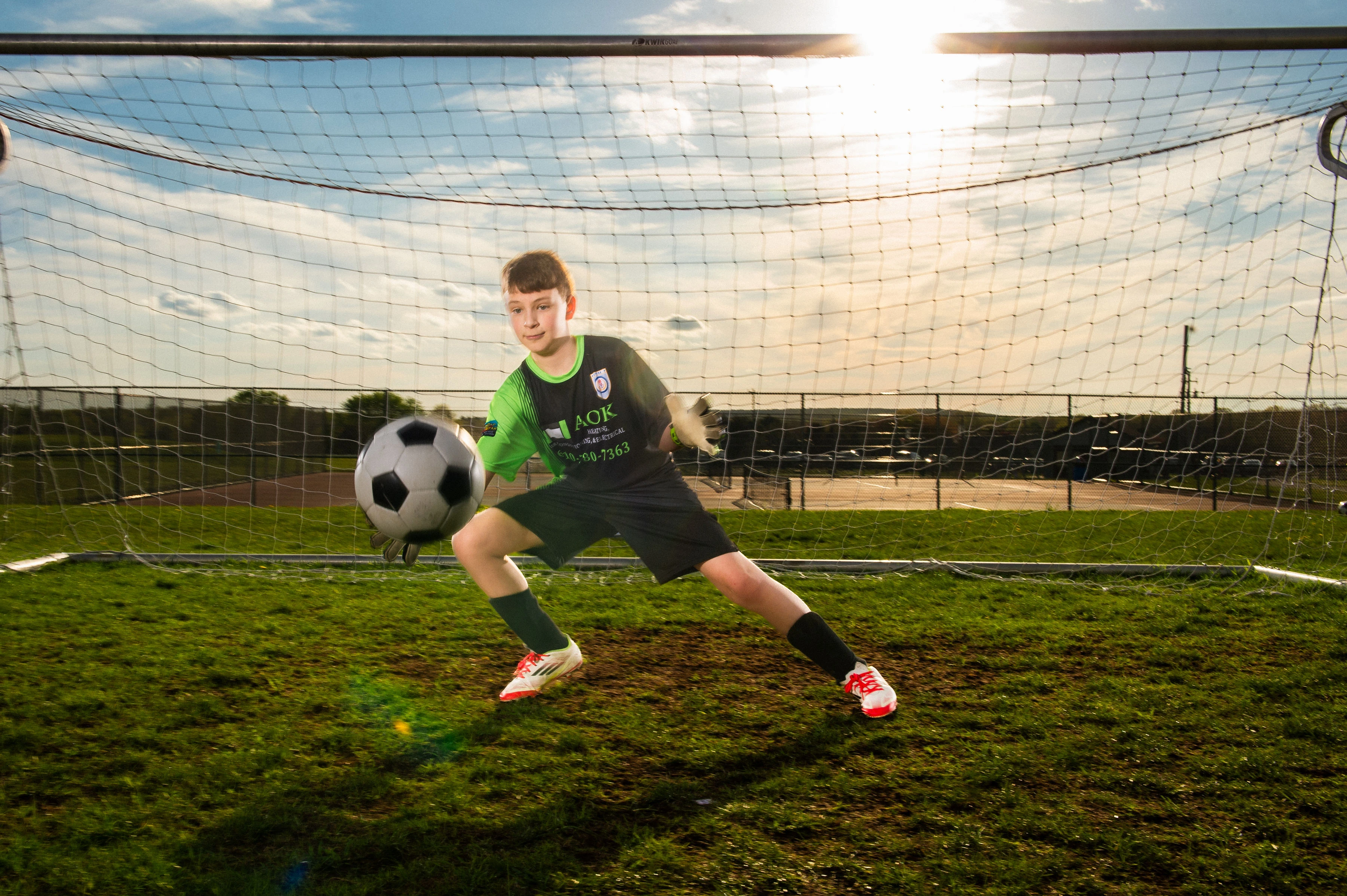 Dynamic sports portrait in action — Sunnyville photographer